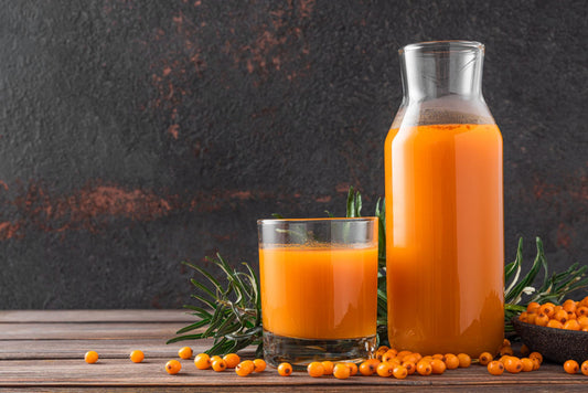 Sea buckthorn juice and berries from Ladakh for Hindi wellness guide