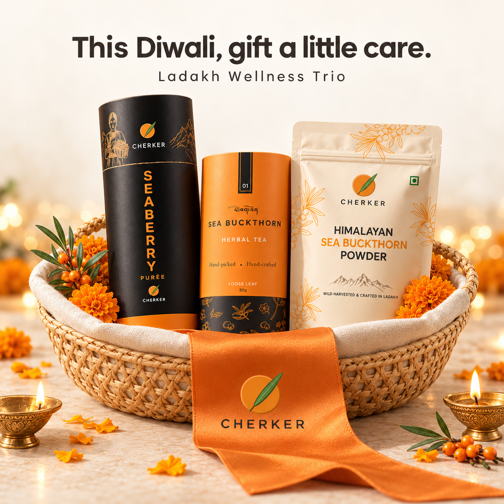 Ladakh Wellness Diwali Gift Set – Pulp, Tea & Powder